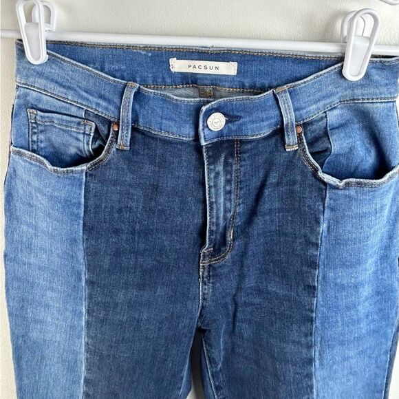 Pacsun LA Two toned high rise jeggings jeans size 26 Raw Hem Pockets - Picture 4 of 9